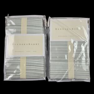 Barbara Barry Queen Pillow Sham Wavelength Green Set of 2 20X30 NEW